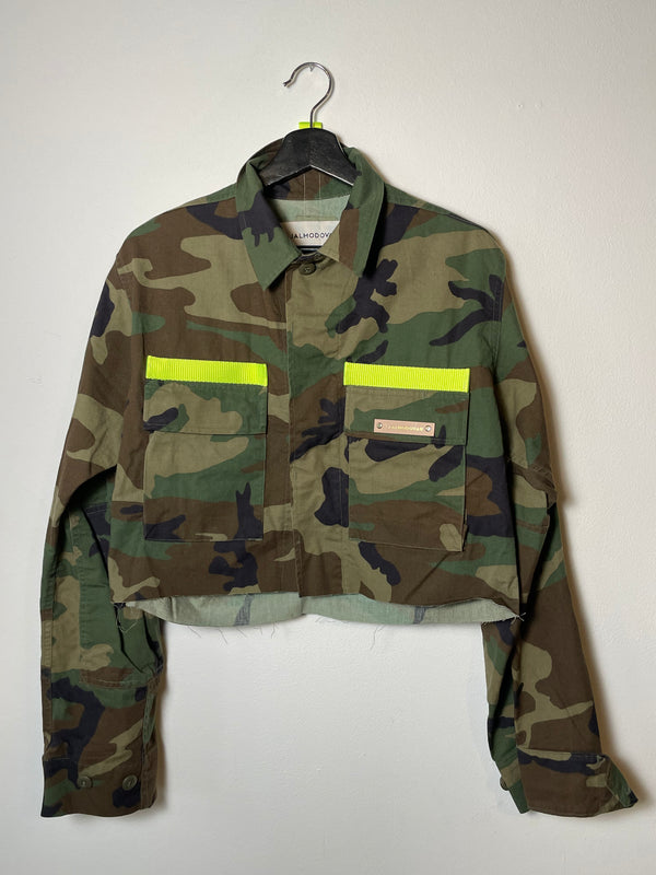 Vintage Army Cropped Jacket Medium 1