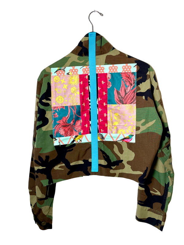 Vintage Army Cropped Jacket Large