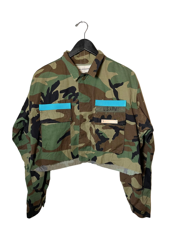 Vintage Army Cropped Jacket Large