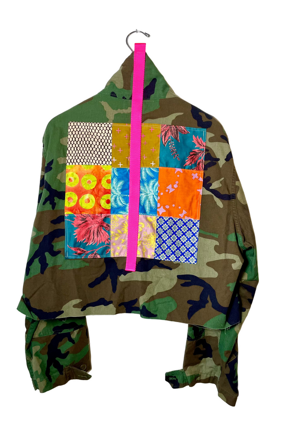 Vintage Army Cropped Jacket XXL 3