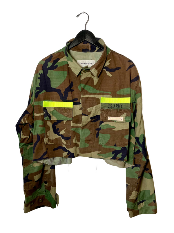Vintage Army Cropped Jacket XXL 2
