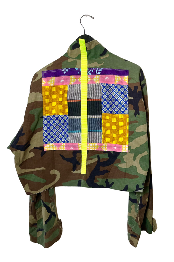 Vintage Army Cropped Jacket XXL 2