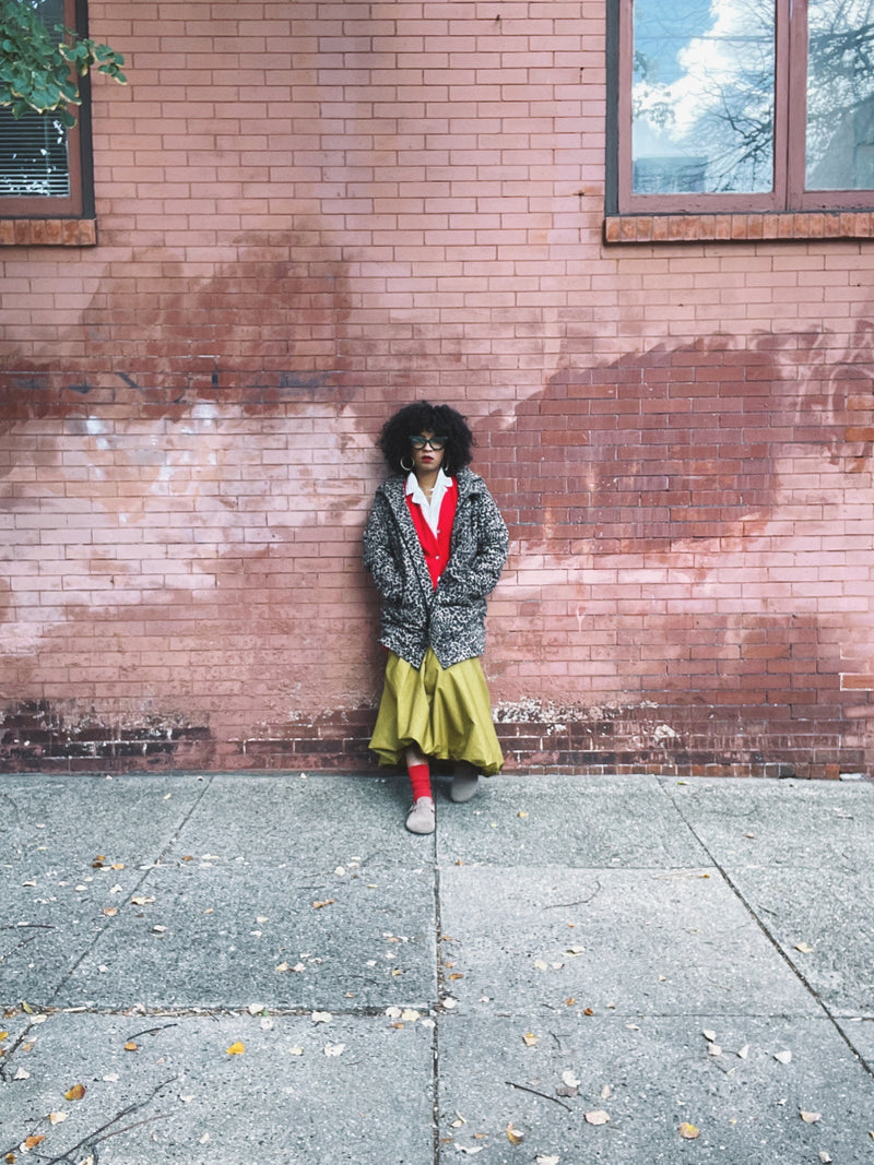 Army Green Balloon Skirt