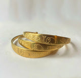 Etched Thin Brass Bangles