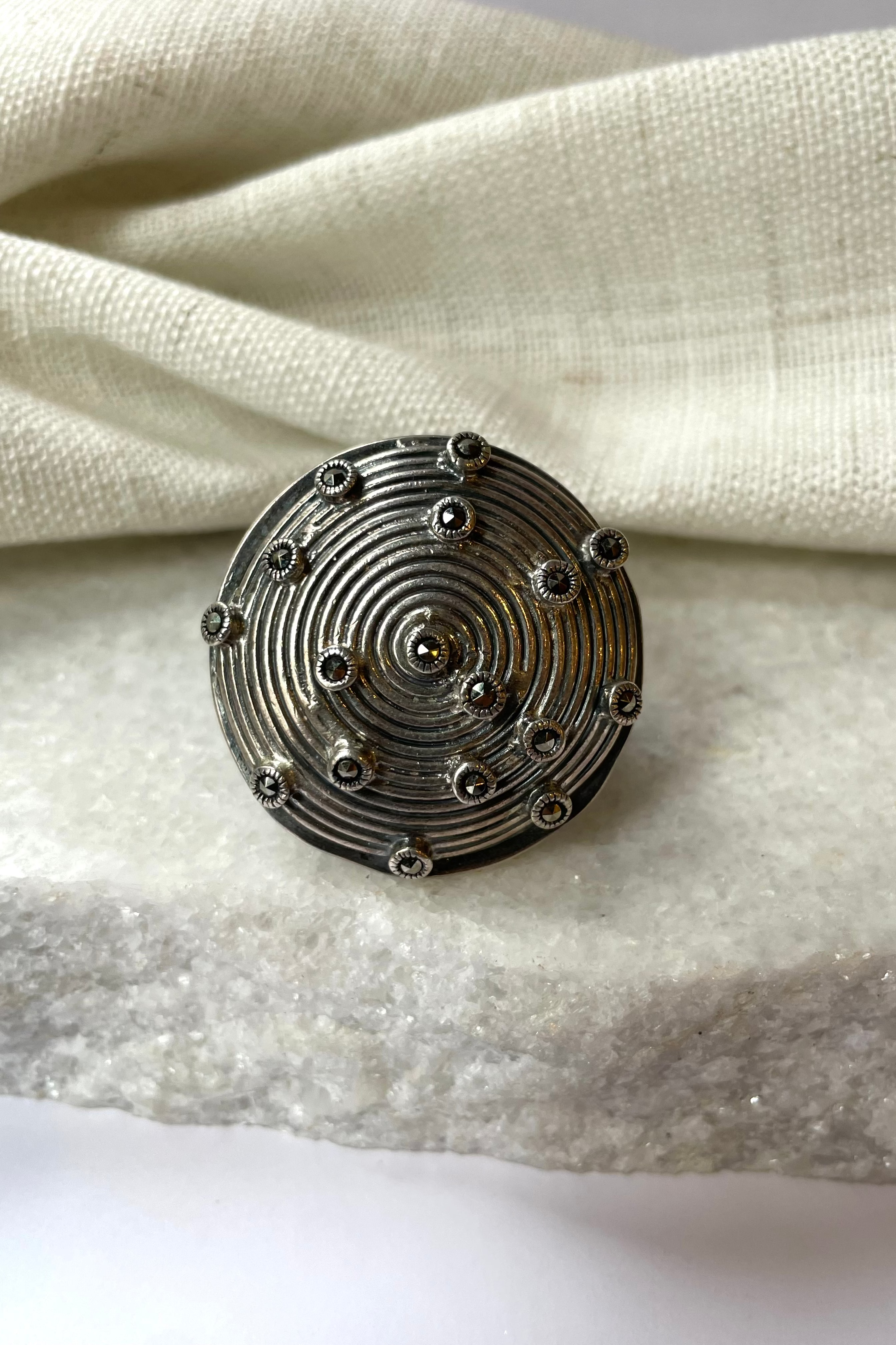 Marcasite Shield Ring