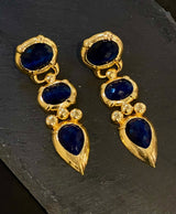 Sapphire's Gold Plated Earrings
