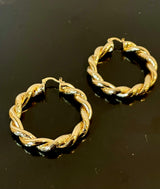 Twisted Textured Hoops