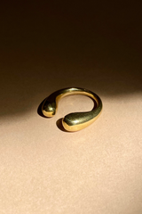 Brass Double Ball Ring