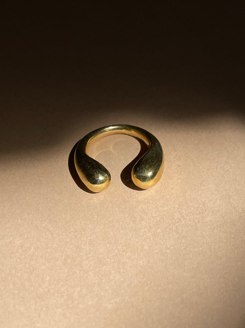 Brass Double Ball Ring