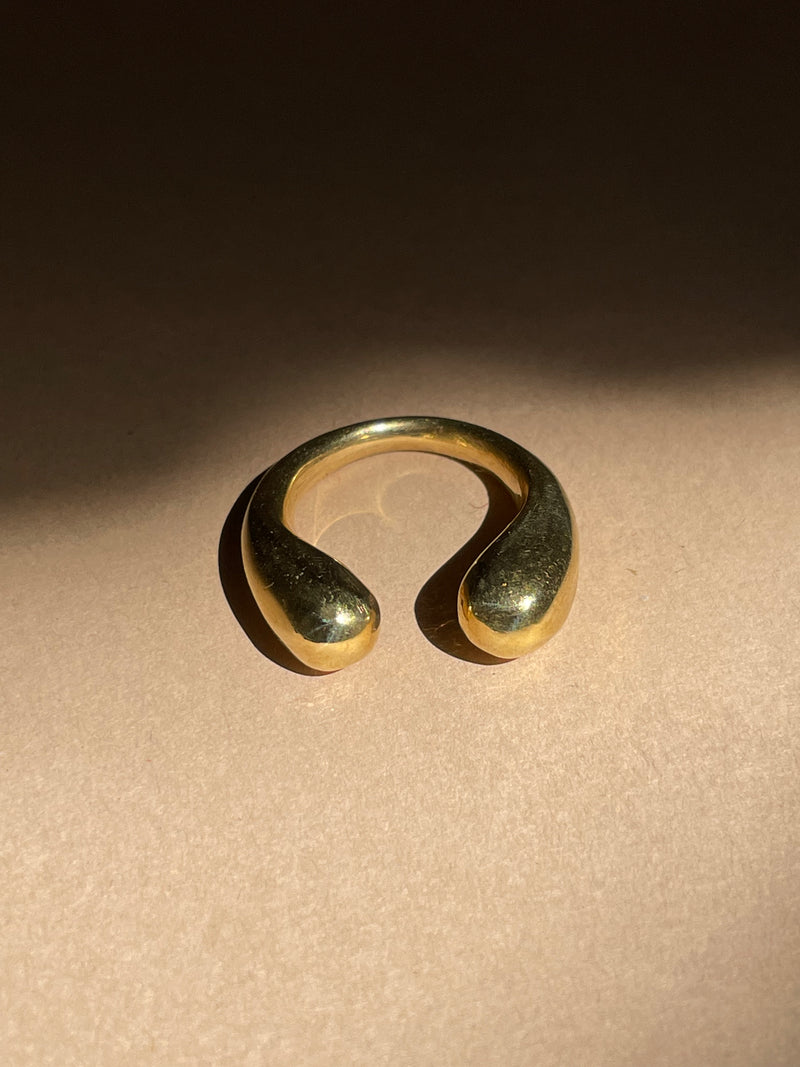 Brass Double Ball Ring