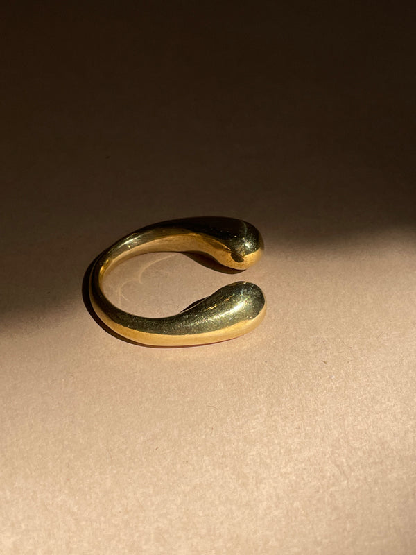 Brass Double Ball Ring