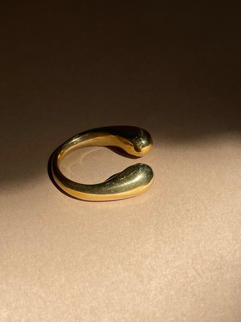 Brass Double Ball Ring