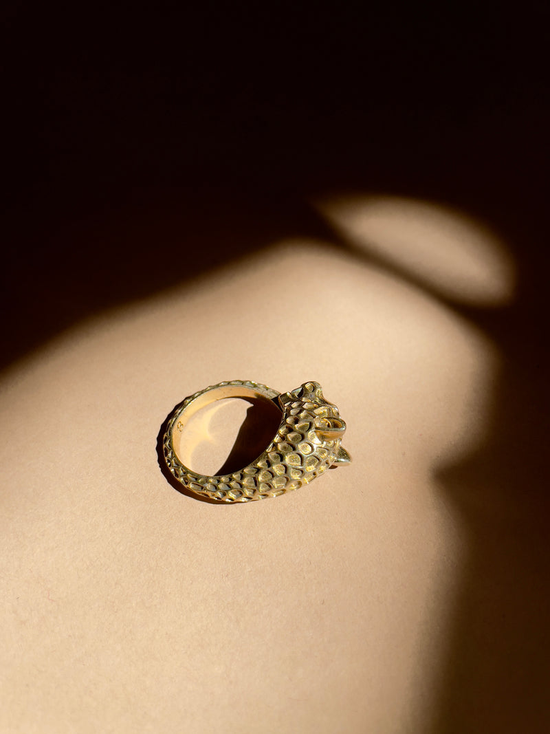 Vintage Cheetah Brass Ring