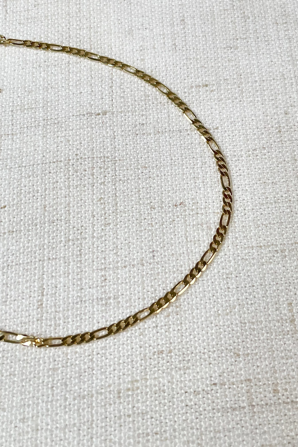 18k Gold Filled Thin Figaro Chain Anklet