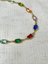 18k Gold Filled Multicolor Anklet