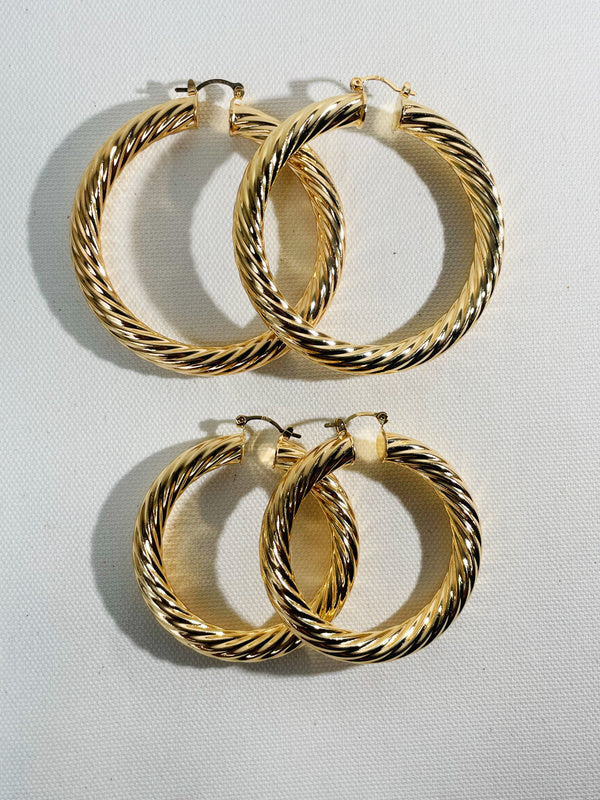 Twisted Gold Filled Hoop