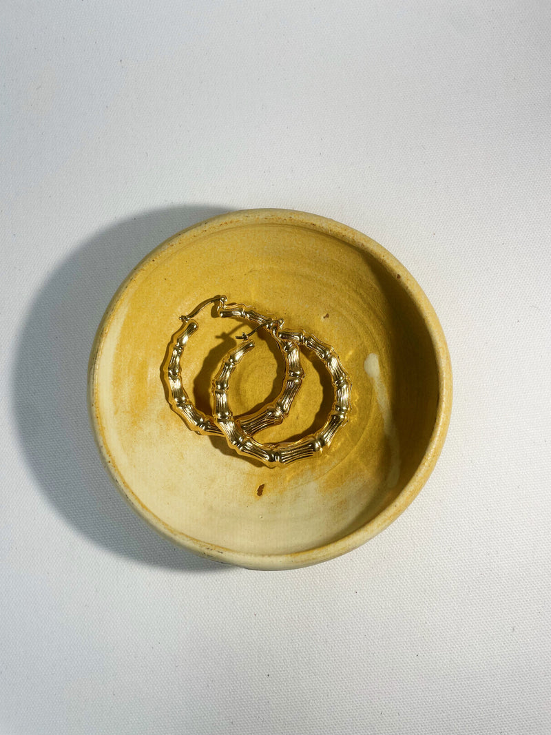 Gold Filled Bamboo Hoops