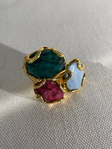 Chunky Encrusted Gem Ring