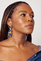 Sapphire's Gold Plated Earrings