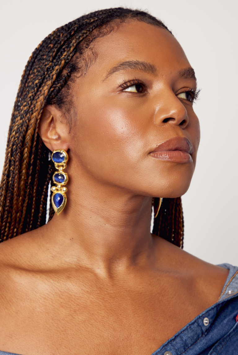 Sapphire's Gold Plated Earrings