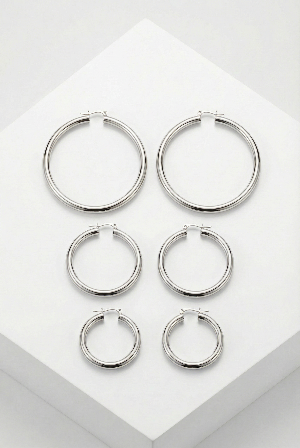 Silver Sade Hoops