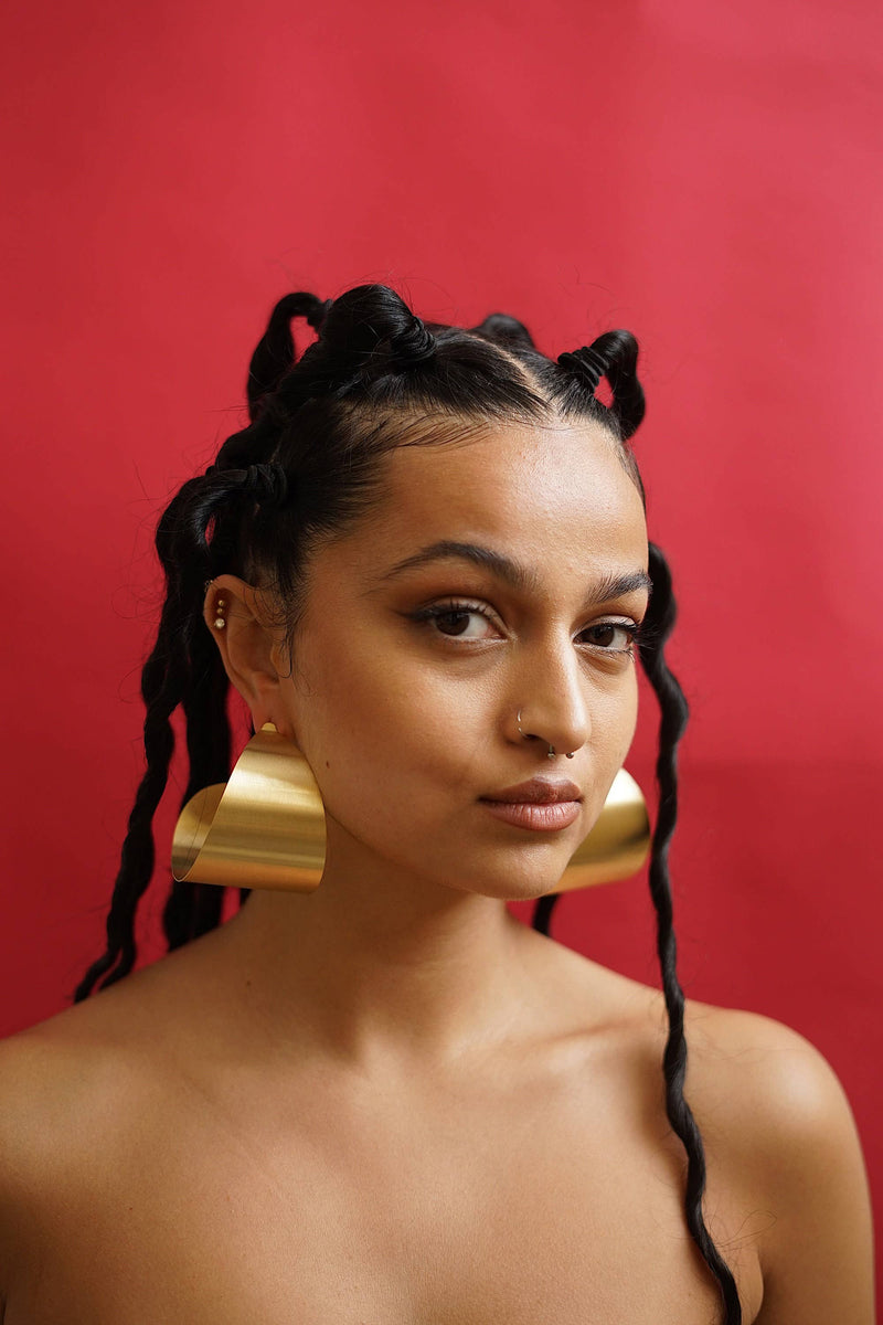 Sculptural Chunky Large Hoops