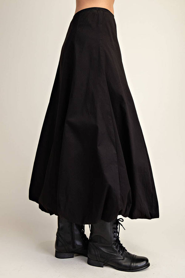 Black Bubble Hem Skirt