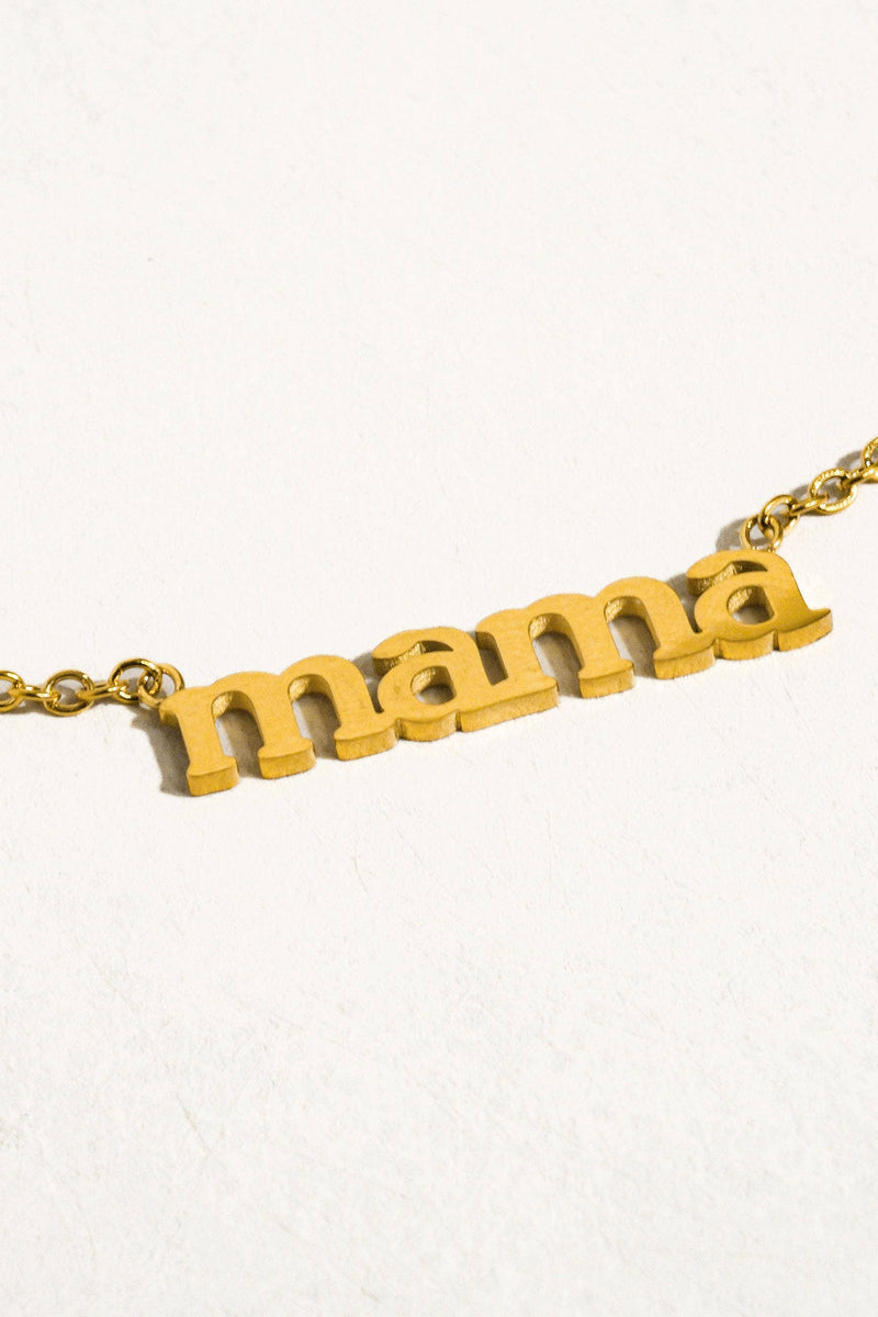 Mama 18K Gold Non-Tarnish Necklace