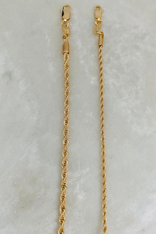 18k Gold filled Rope Chain Anklet