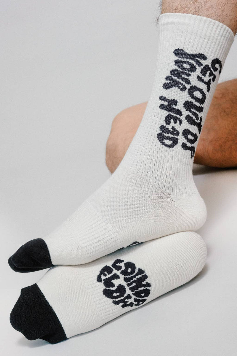 Get Out of Your Head Knit Crew Sock by Loindaflow