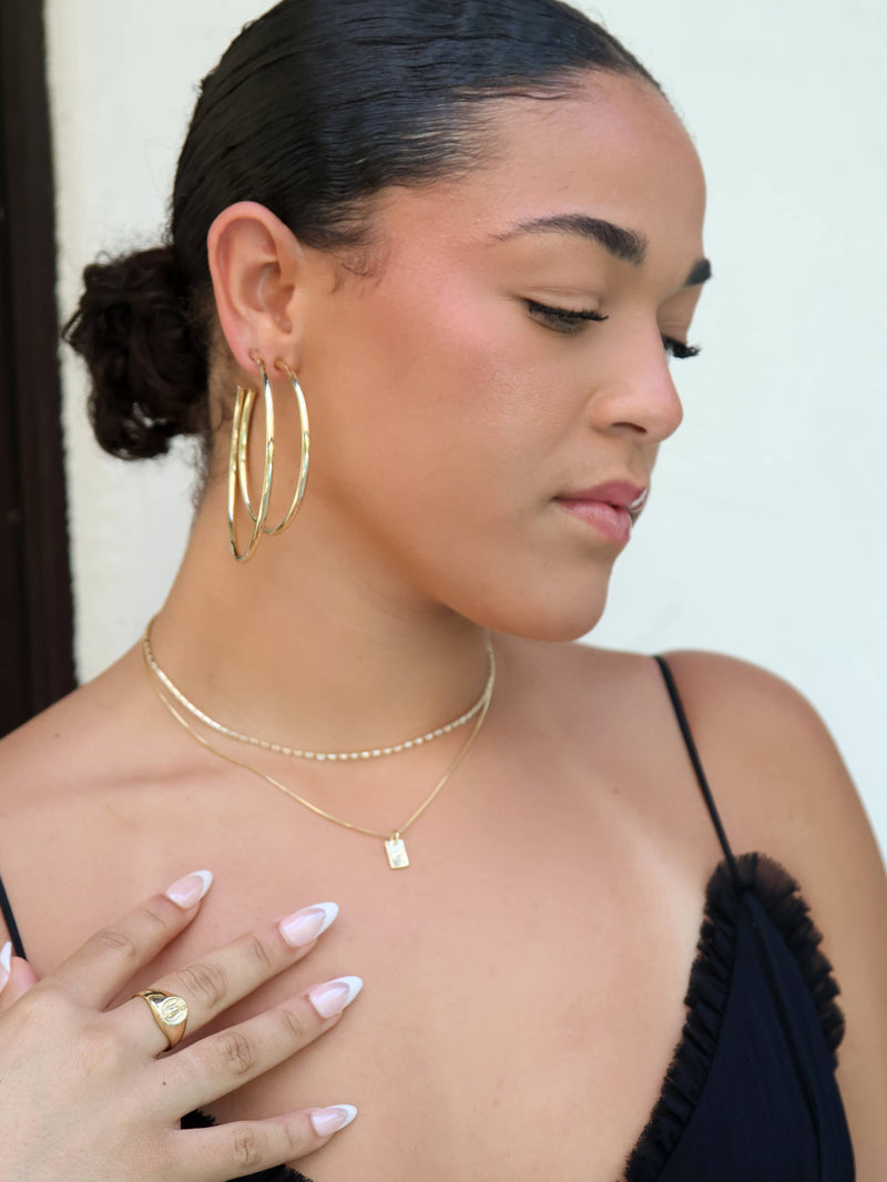 18k Gold Filled Thin Hoops