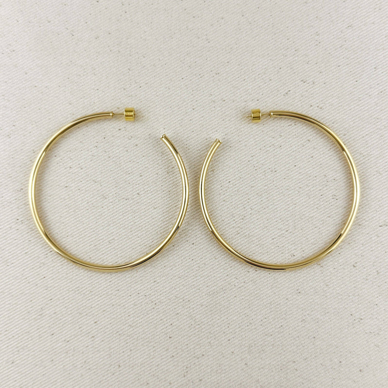 18k Gold Filled Thin Hoops