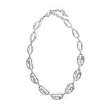 Handmade Oval Crystal Cluster Necklace