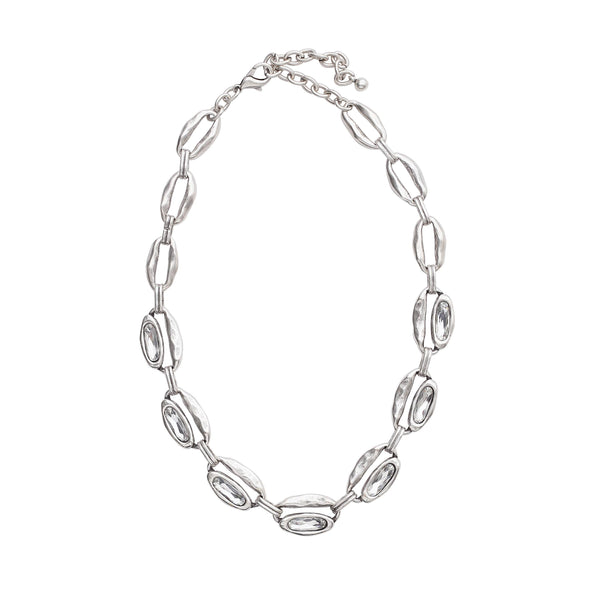 Handmade Oval Crystal Cluster Necklace