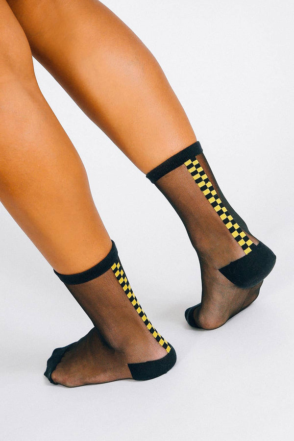 Taxi Strip Sheer Ankle Sock
