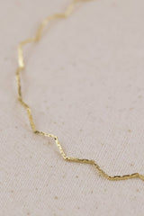 Zig Zag 18k Gold FilledAnklet