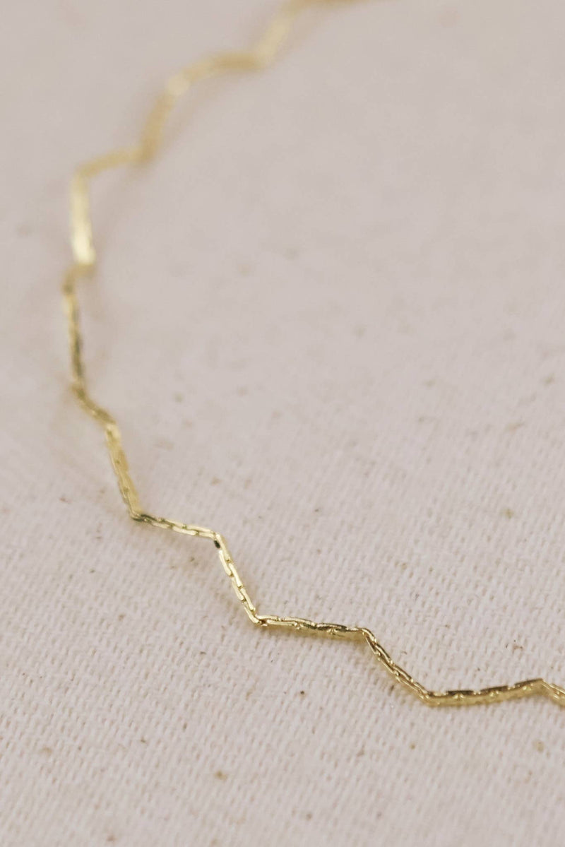 Zig Zag 18k Gold FilledAnklet