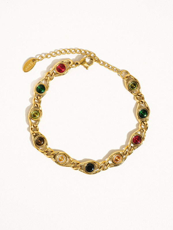 Colored Cubic Zirconia Bracelet