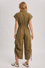 Button Down Utlity Jumpsuit