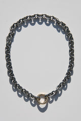 Chroma Two-Tone Rhodium Link & Chain Necklace