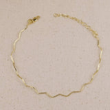 Zig Zag 18k Gold FilledAnklet