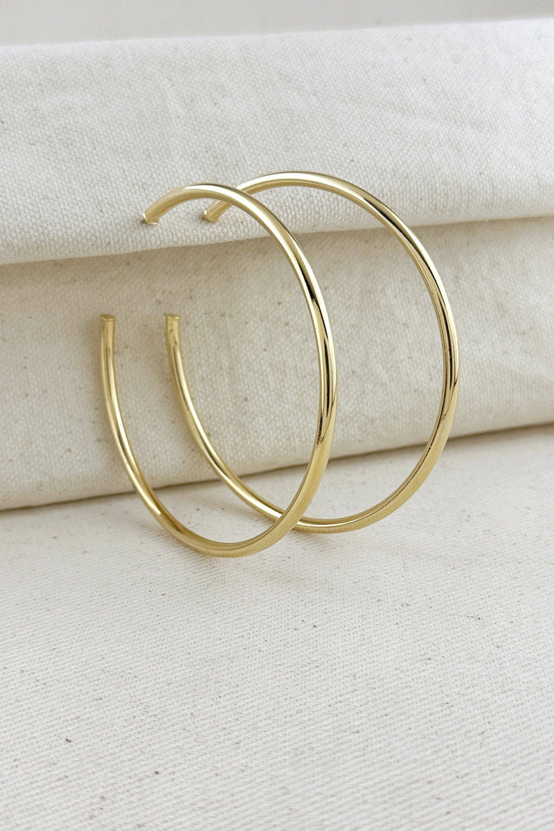 18k Gold Filled Thin Hoops