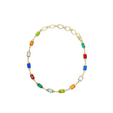18k Gold Filled Multicolor Anklet