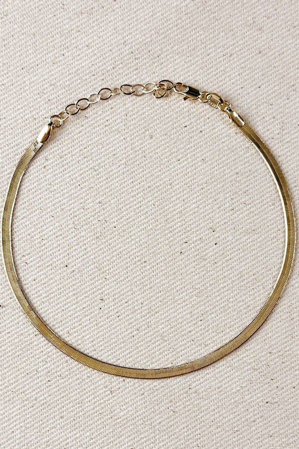 Herringbone Anklet Gold Filled