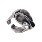 Handmade Clear Crystal Brass Ring