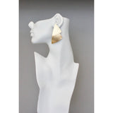 Geometric Double Triangle Brass Earrings