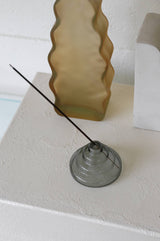 Gray Glass Meso Incense Holder