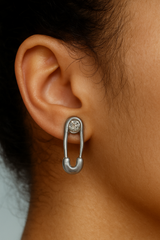 Safety Pin Pewter Studs