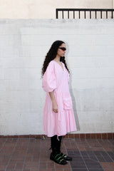 Utility Wrap Dress in Ballet Pink