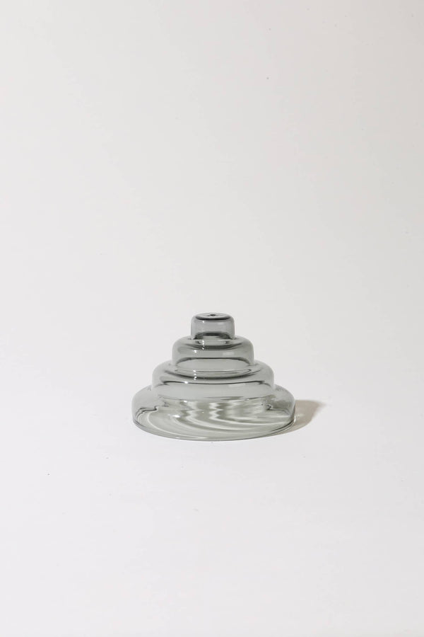 Gray Glass Meso Incense Holder